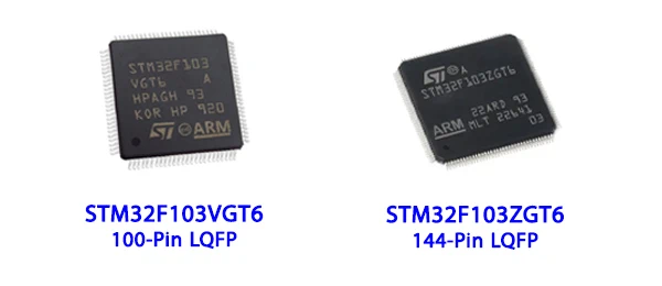 نمونههای پرفروش میکروکنترلرهای STM32F103xF/G